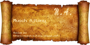 Musch Ajtony névjegykártya
