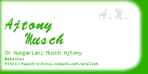 ajtony musch business card